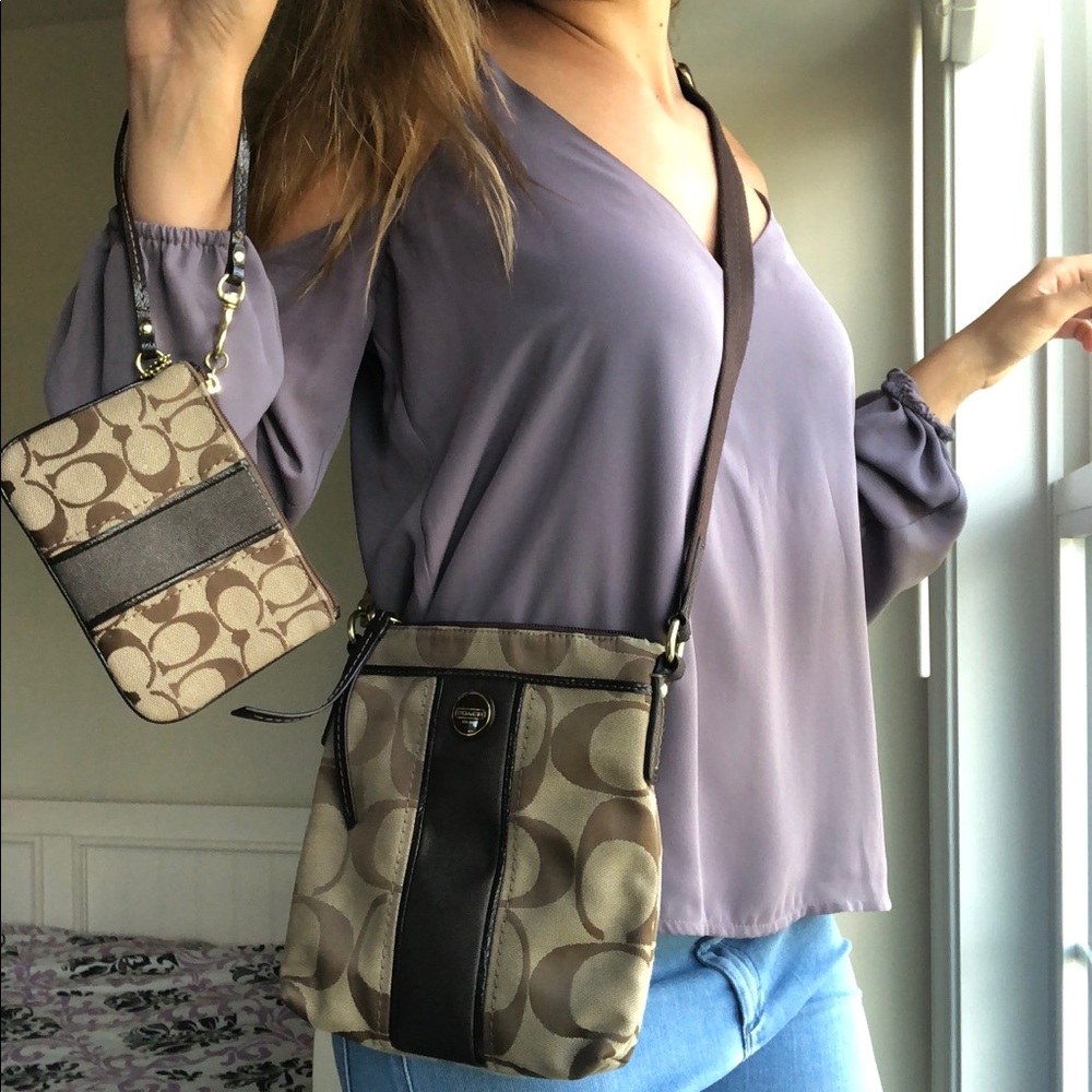 Coach CrossBody Bag and Wristlet
